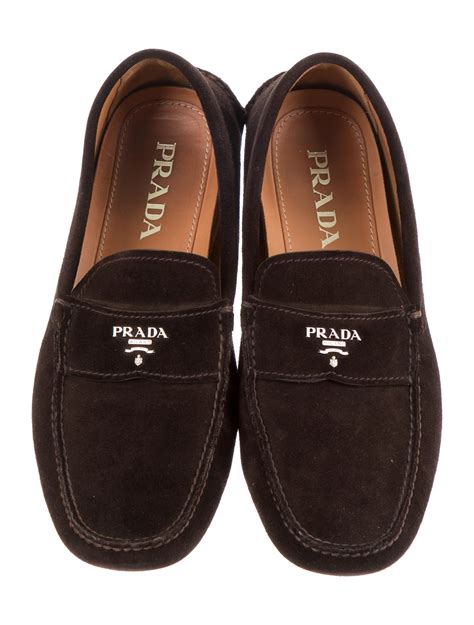 Prada suede loafers